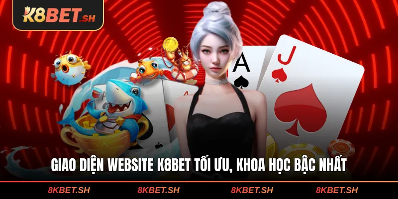 Giao diện website K8BET tối ưu, khoa học bậc nhất